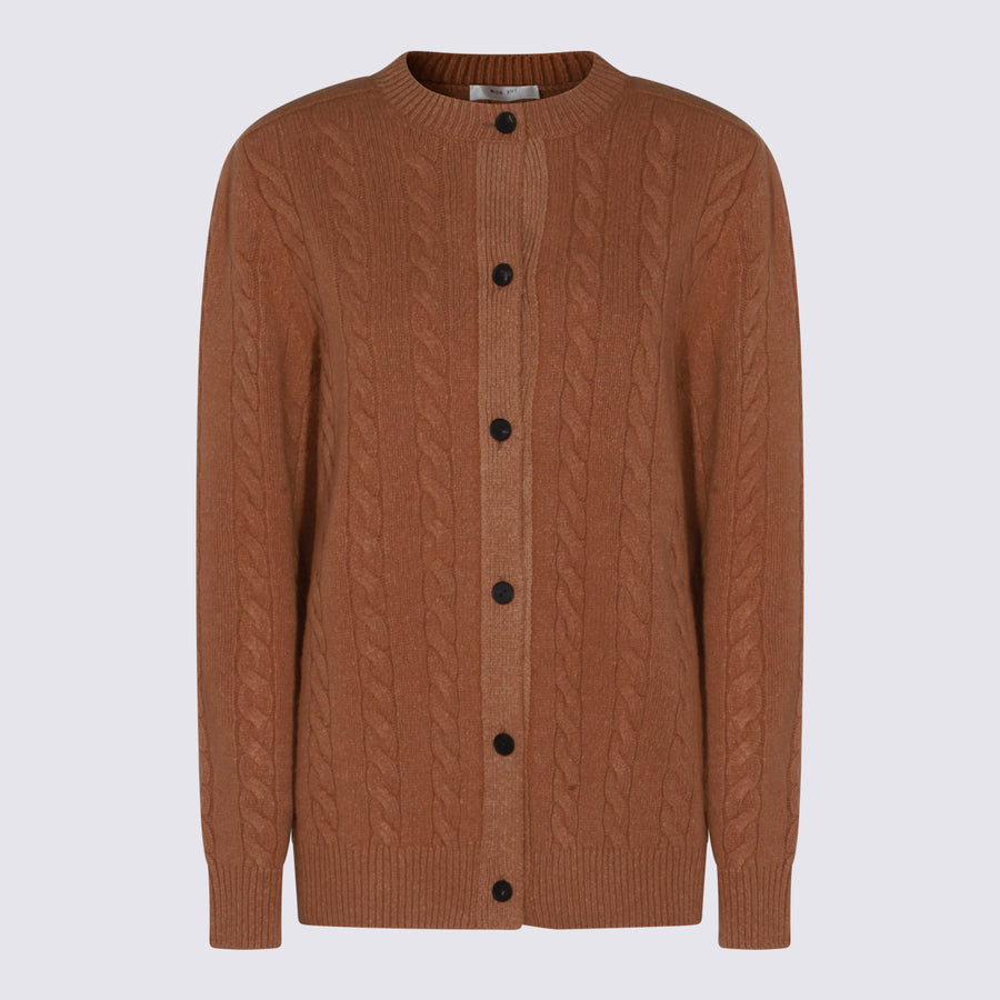 The Row 100% Wool cardigan in brown