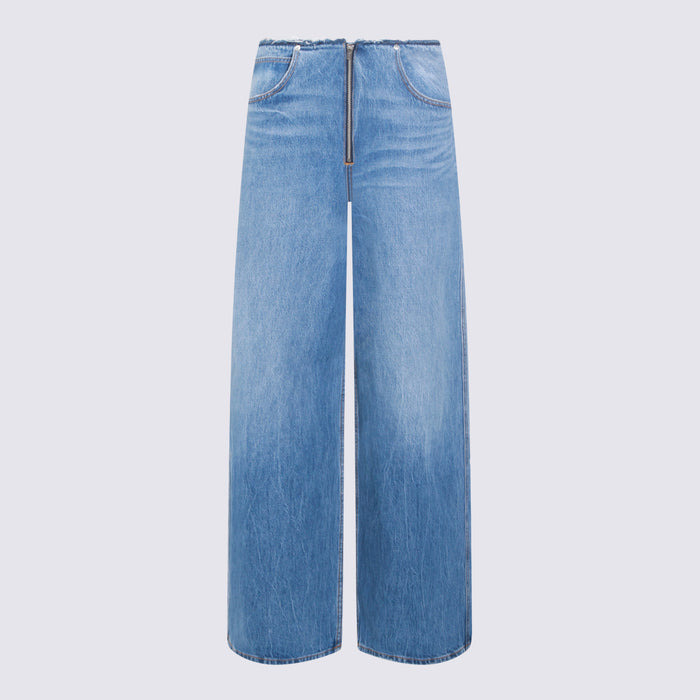 Alexander Wang Jeans Vintage Marbled Blue _100 % Co