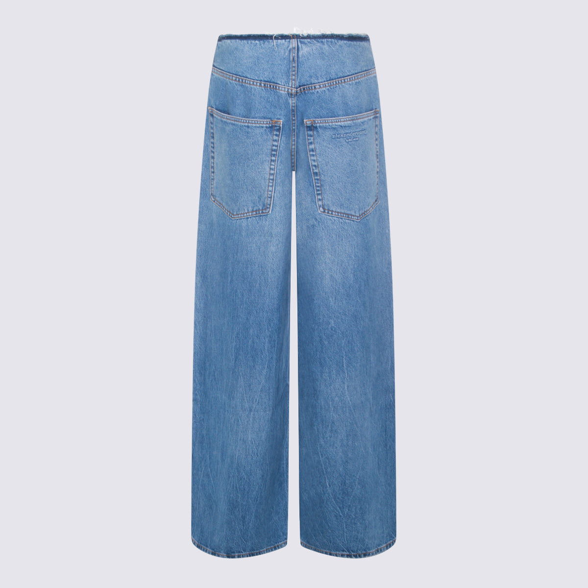 Alexander Wang Jeans Vintage Marbled Blue _100 % Co