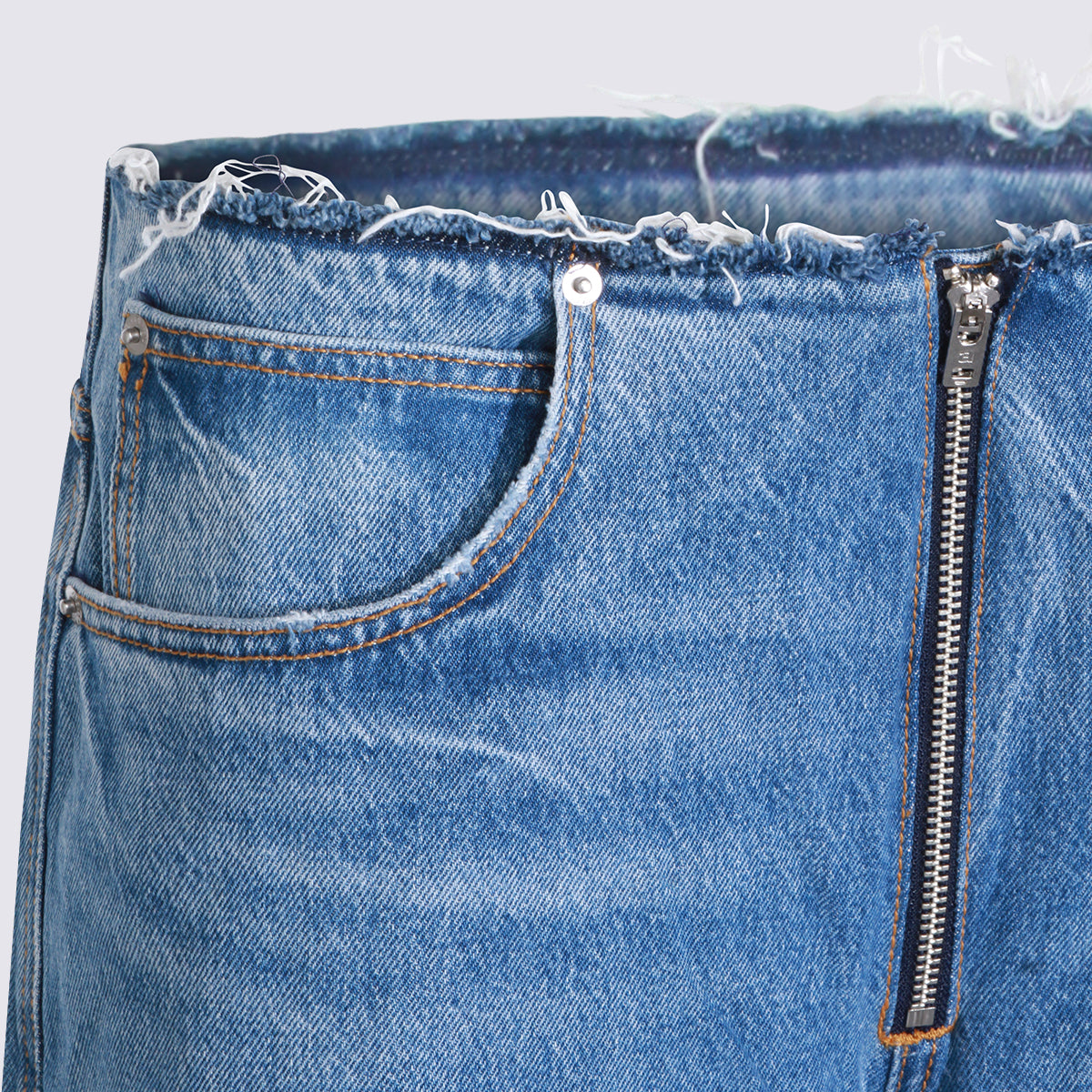 Alexander Wang Jeans Vintage Marbled Blue _100 % Co