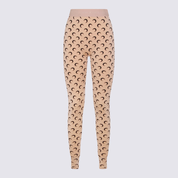 Marine Serre 88% Polyamide trousers in beige