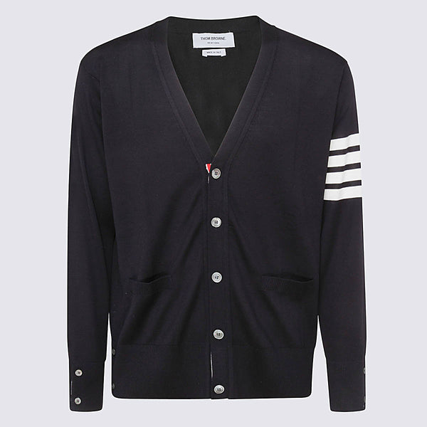 Thom Browne 100% Wool (Virgin) cardigan in navy