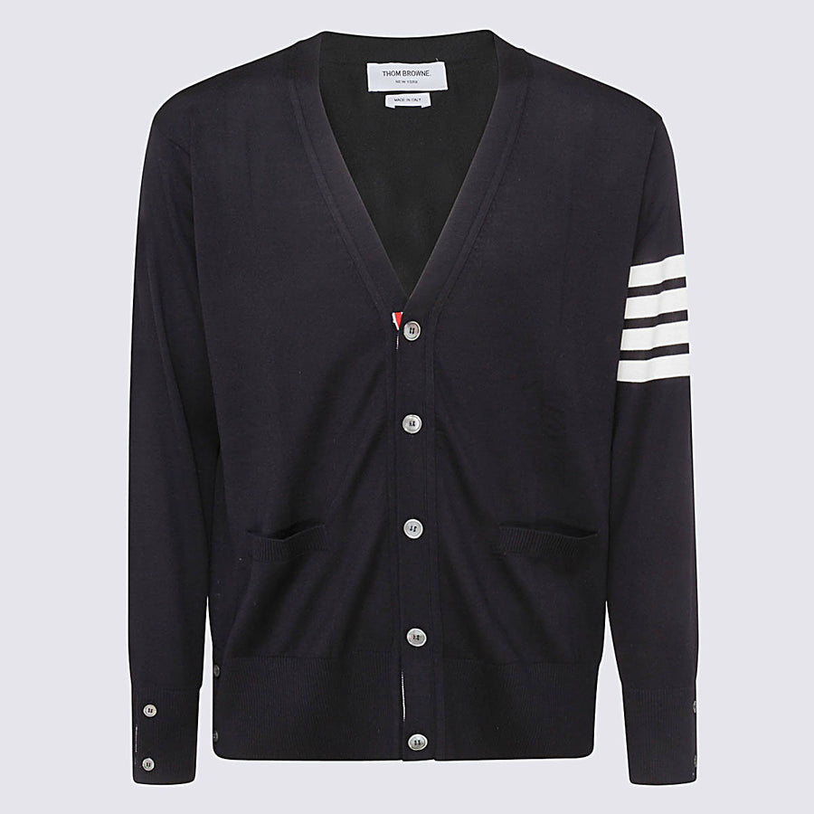 Thom Browne 100% Wool (Virgin) cardigan in navy
