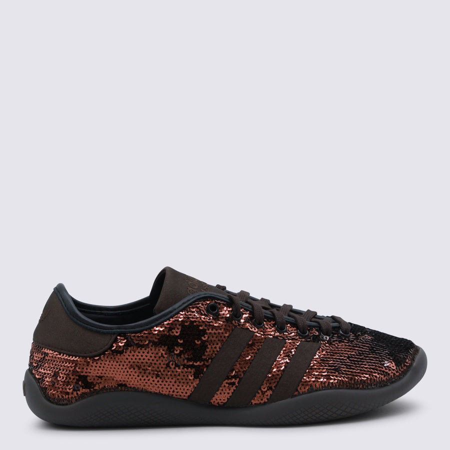 Adidas By Wales Bonner Upper: sequin and synthetic fabrics; sole: rubber/thermoplastic sneaker in bronze