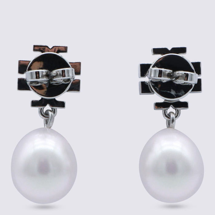 Tory Burch Bijoux Silver/pearl _brass Glass Cubic Titanium