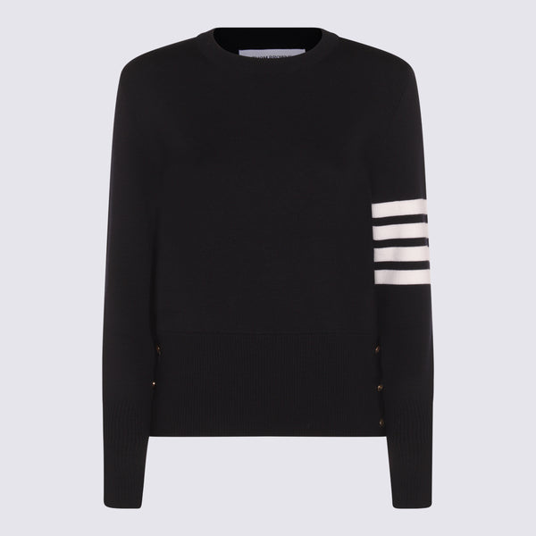 Thom Browne 100% Virgin Wool sweater in black