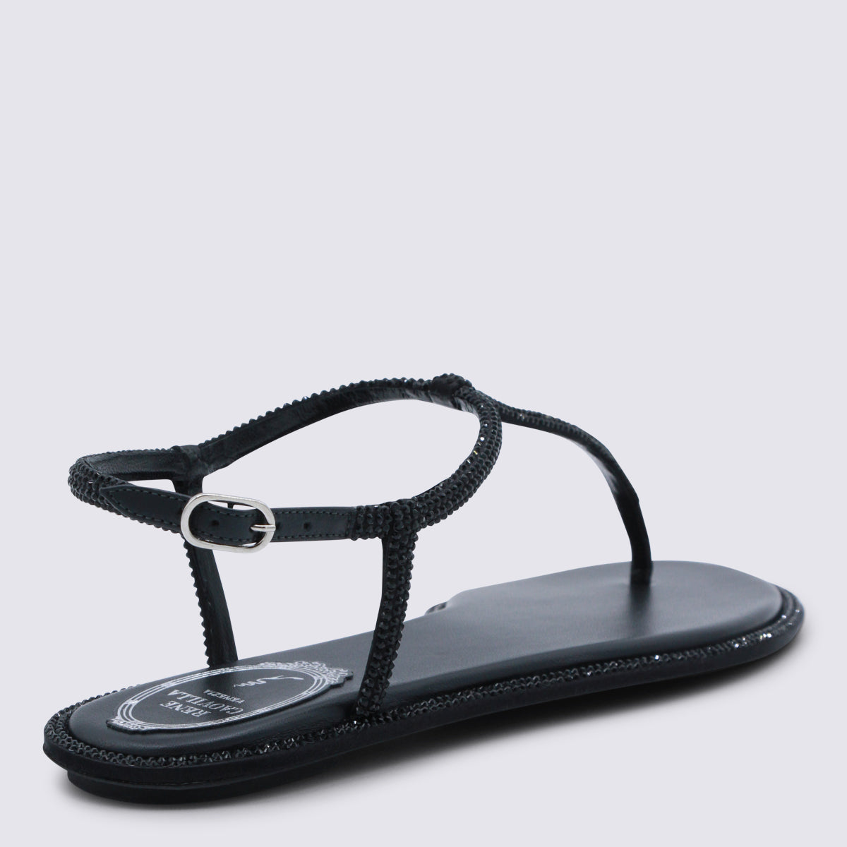 René Caovilla Flat shoes Black _cover Le Sole El