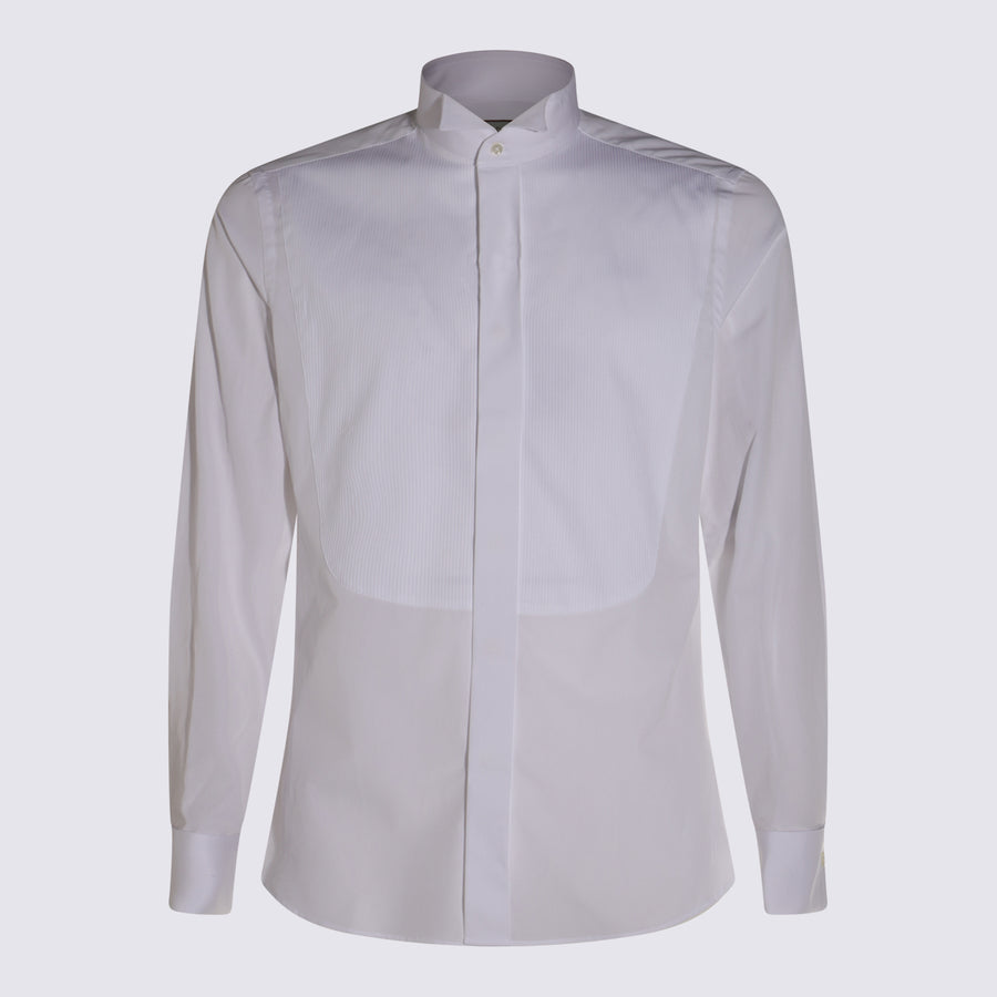 Canali 100% cotton shirt in white