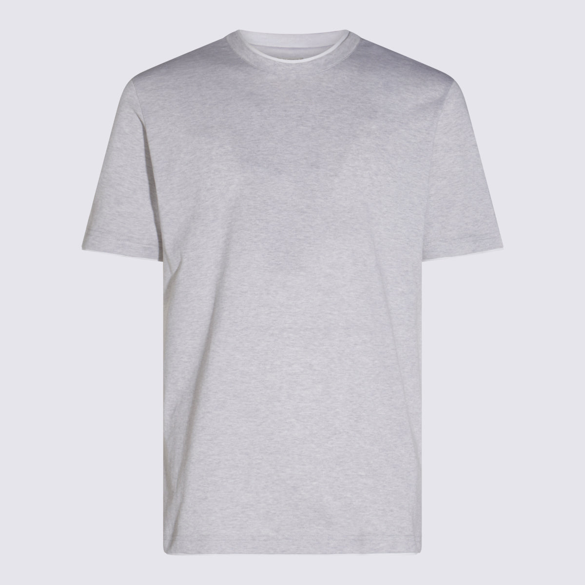 Eleventy T-shirts and Polos Grigio-bianco _100 % Co