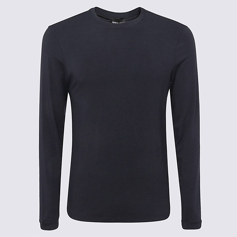 Giorgio Armani 90% Viscose t-shirt in navy