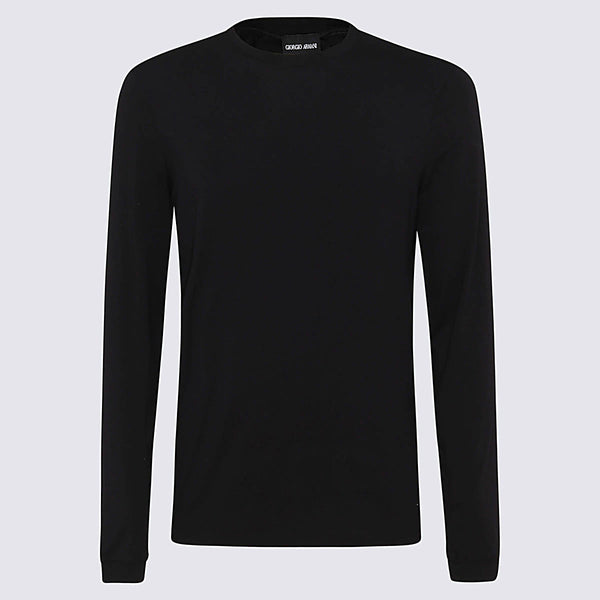 Giorgio Armani 90% Viscose t-shirt in black