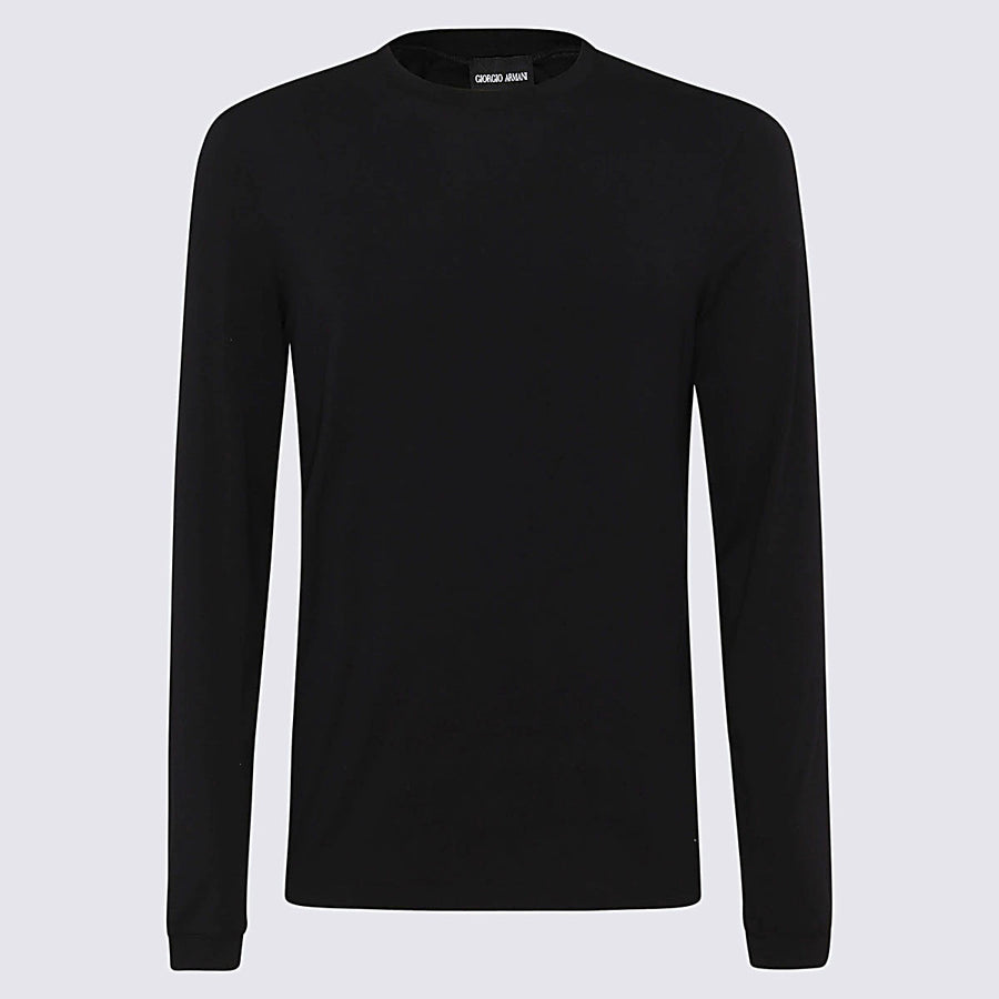 Giorgio Armani 90% Viscose t-shirt in black