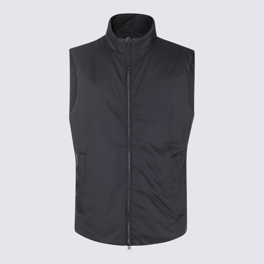 Herno 100% Polyamide coat in navy