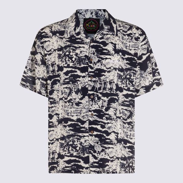 Maunakea 100% Viscose shirt in navy