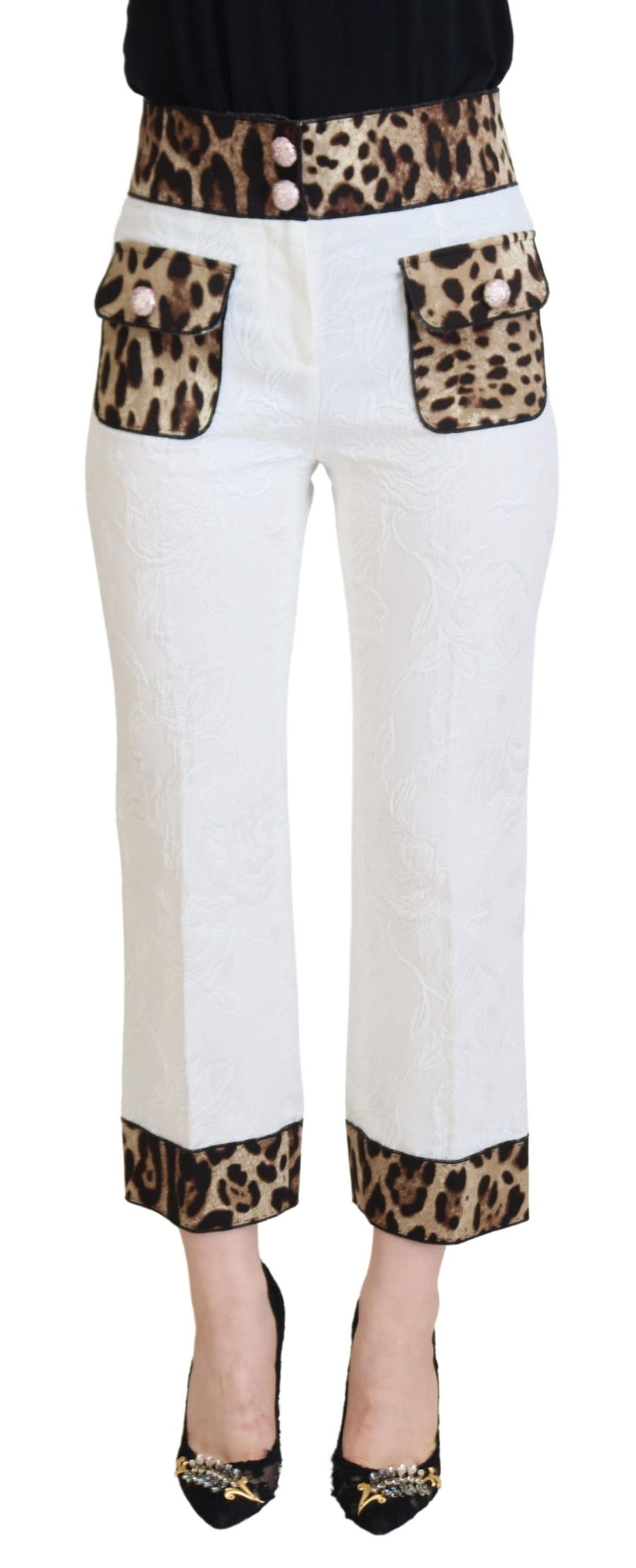 Dolce & Gabbana 71% Cotton trousers in white