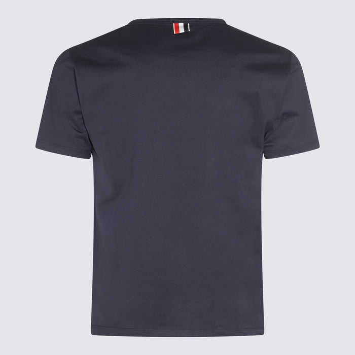 Thom Browne T-shirts and Polos Blue _100 % Co