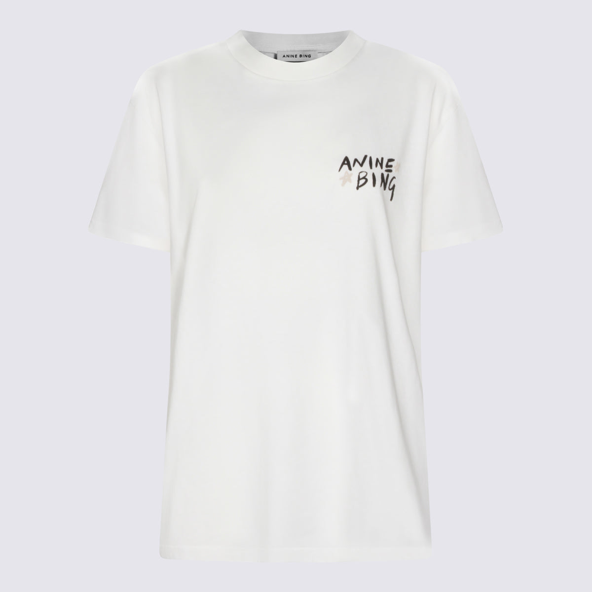 ANINE BING T-shirts and Polos White _100 % Co