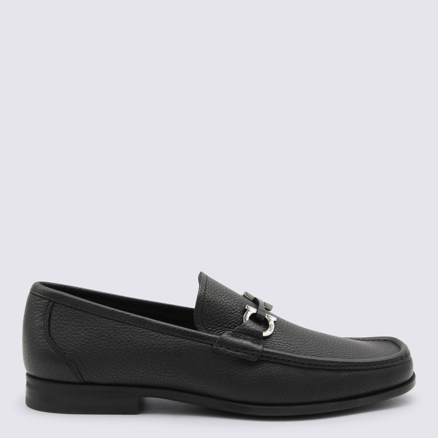 Ferragamo Leather upper loafer in black