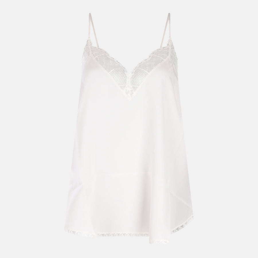 Zadig & Voltaire 100% Silk tank top in ecru