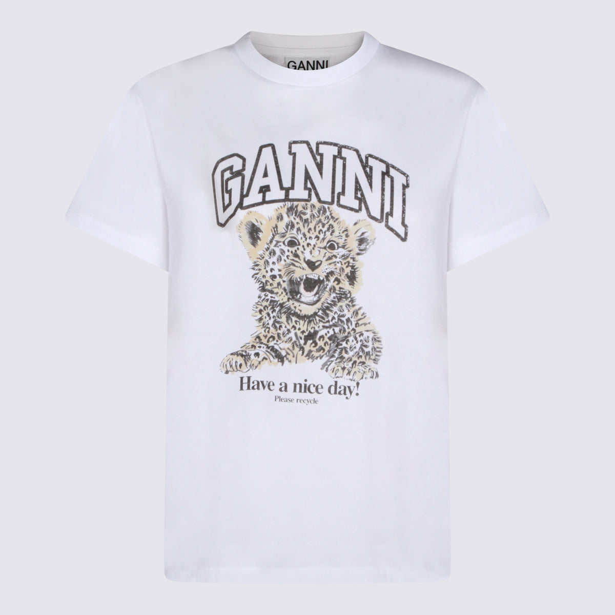 GANNI T-shirts and Polos Brown _100 % Co