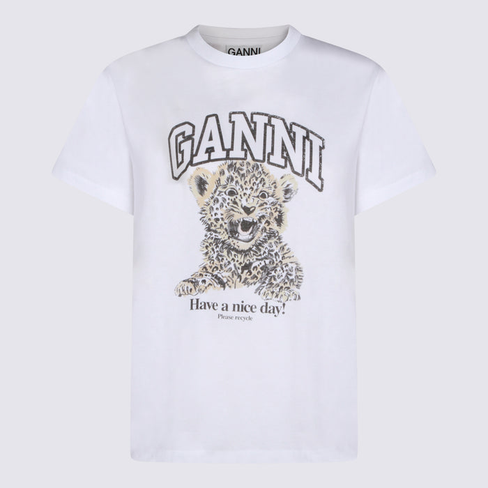 GANNI T-shirts and Polos Brown _100 % Co