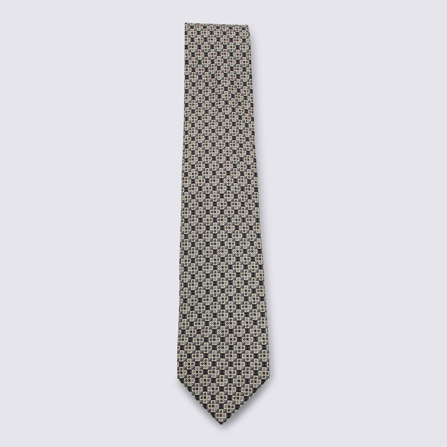 Ferragamo 100% Silk necktie in black