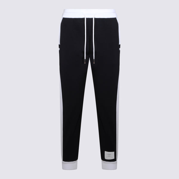 Thom Browne 100% cotton trousers in navy