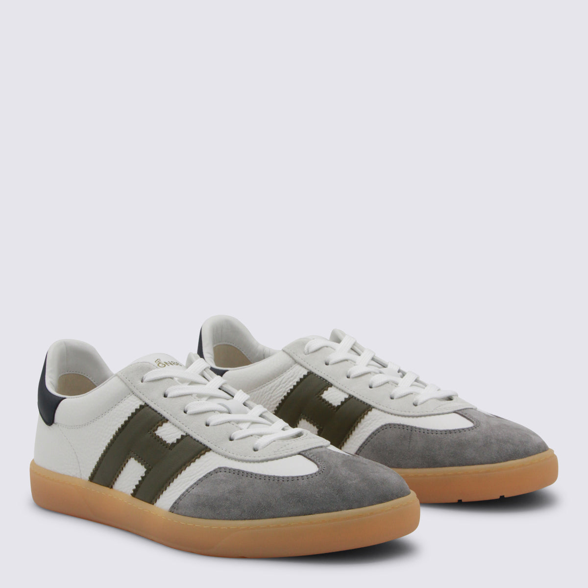 Hogan Sneakers Bianco-oliva-navy _cover Tex/le Sole El