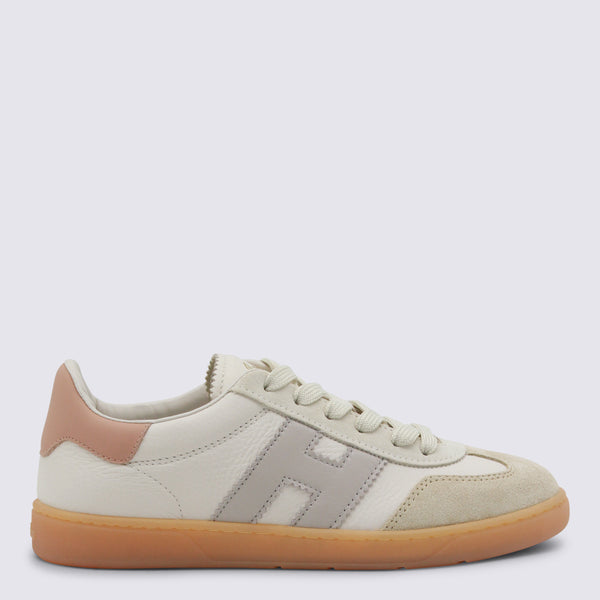 Hogan Leather sneaker in beige