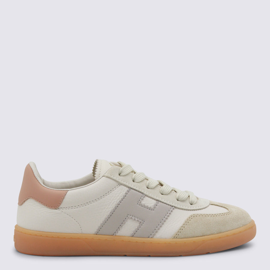 Hogan Leather sneaker in beige