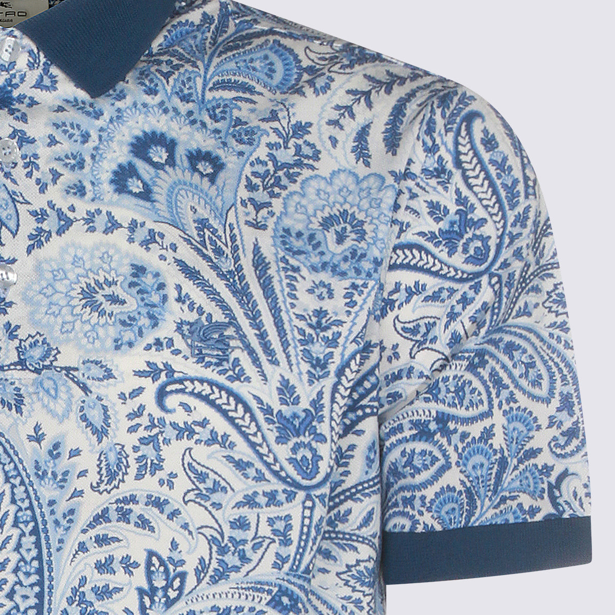 Etro T-shirts and Polos Blue _100 % Co