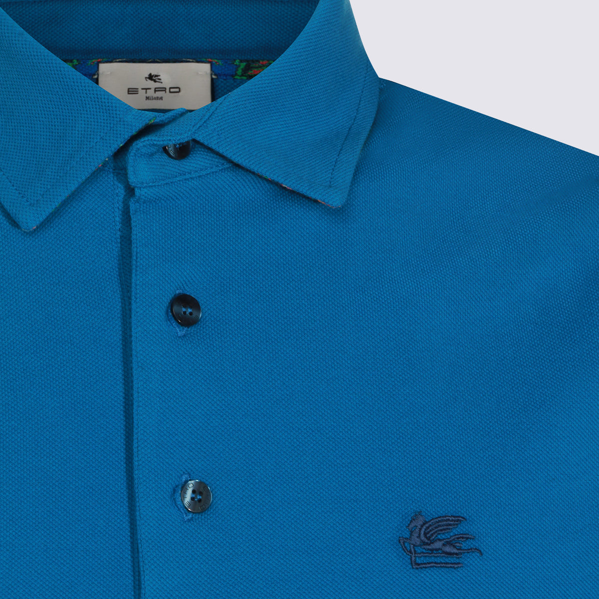 Etro T-shirts and Polos Teal Blue _100 % Co