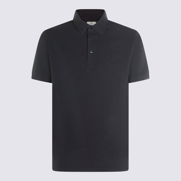 Etro 100% cotton polo in black