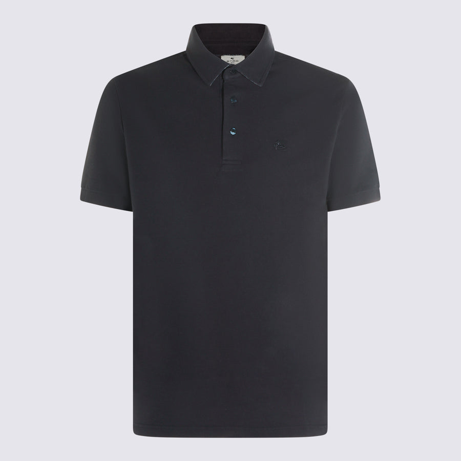 Etro 100% cotton polo in black
