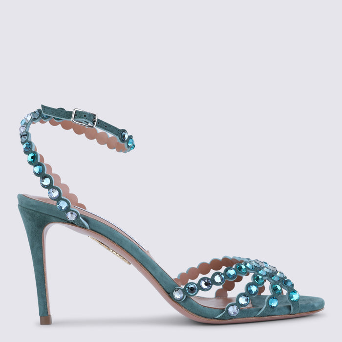 Aquazzura Sandals Light Teal _suede