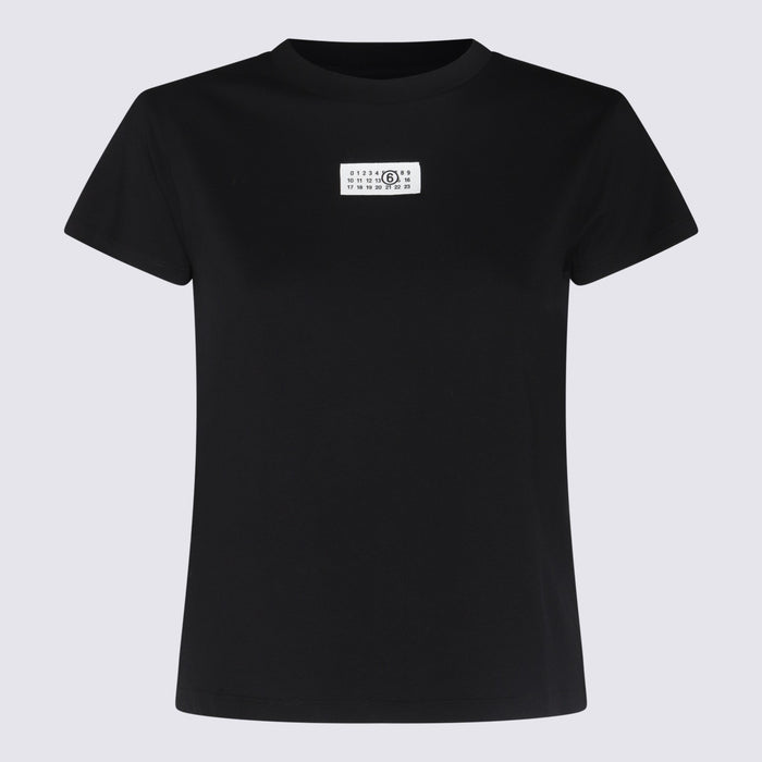 MM6 Maison Margiela T-shirts and Polos Black _co