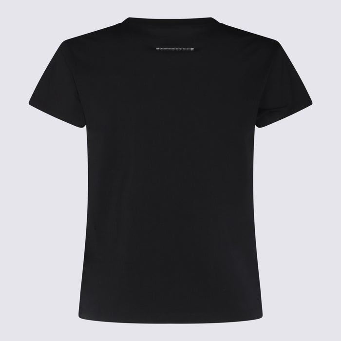 MM6 Maison Margiela T-shirts and Polos Black _co