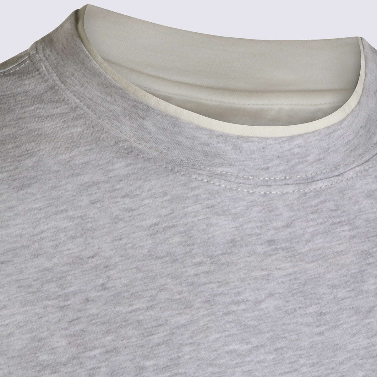 Brunello Cucinelli T-shirts and Polos Grey _100 % Co