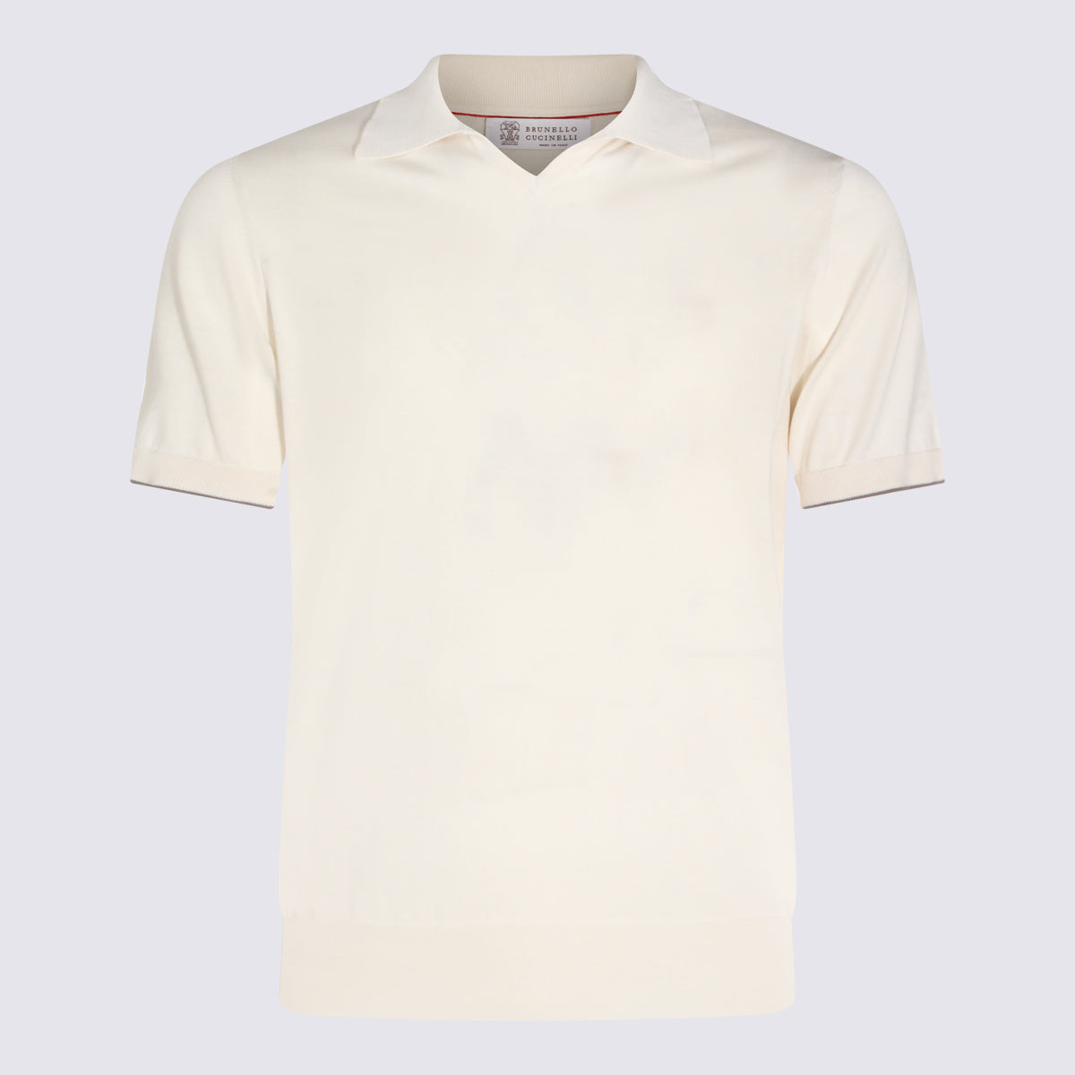 Brunello Cucinelli T-shirts and Polos English White _100 % Co