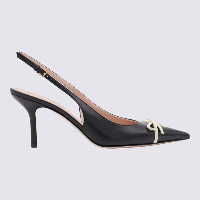 Valentino Garavani With Heel Nero/ivory _cover Le Sole