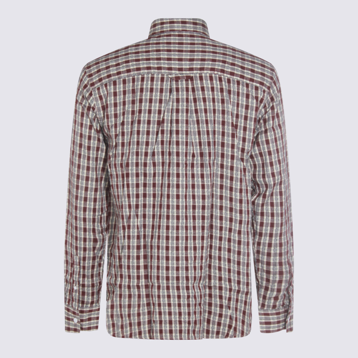 NN.07 Shirts Wine Check _100 % Co