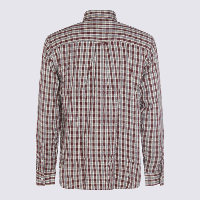 NN.07 Shirts Wine Check _100 % Co