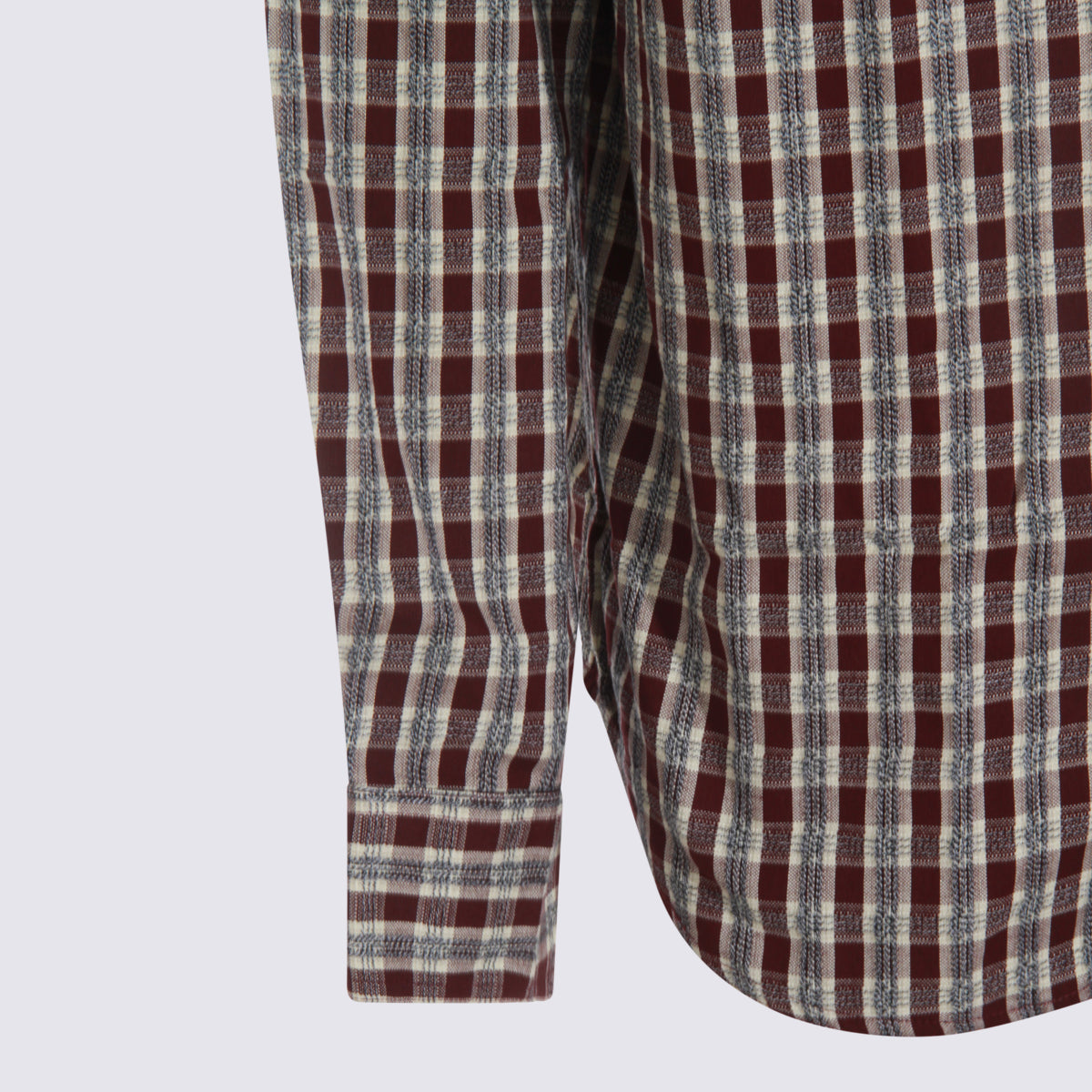 NN.07 Shirts Wine Check _100 % Co