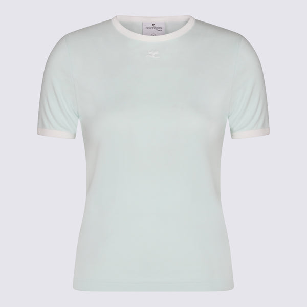 Courreges 100% Cotton t-shirt in green