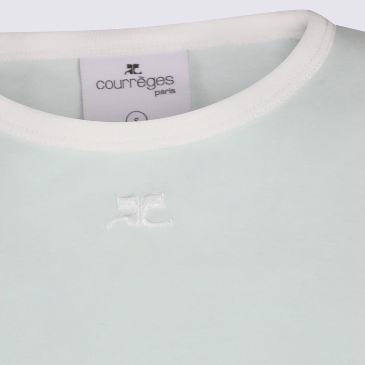 Courreges T-shirts and Polos Light Mint/heritage White