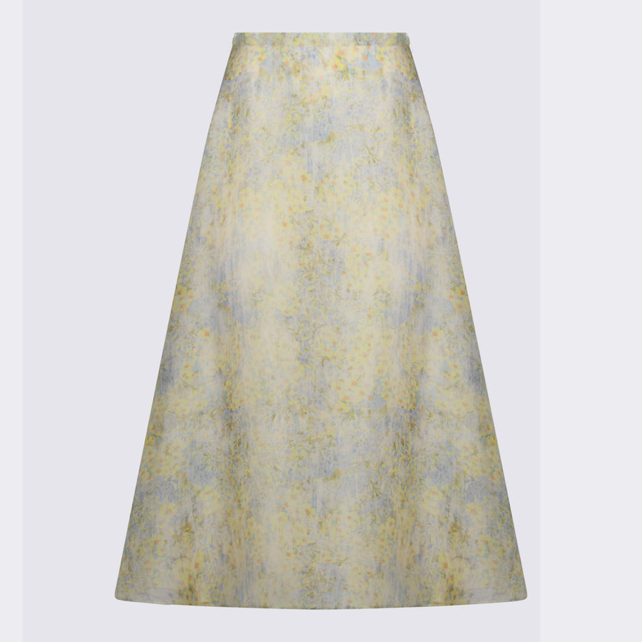 Alberta Ferretti 100% Silk skirt in yellow
