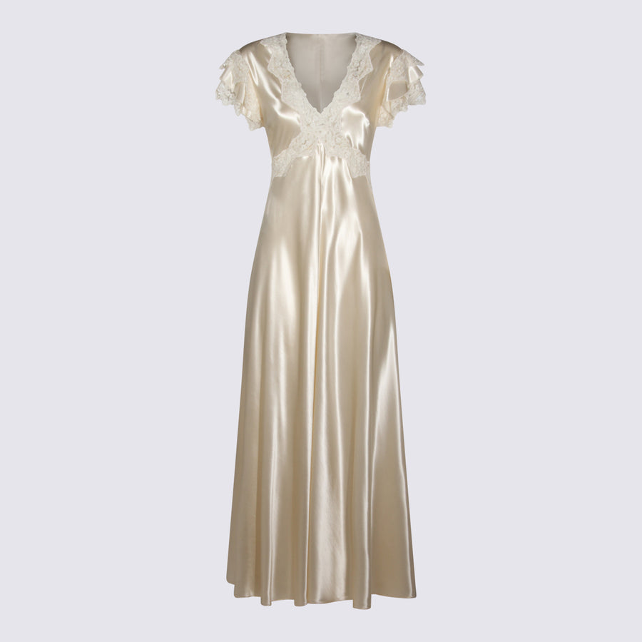 Alberta Ferretti 100% Viscose dress in beige