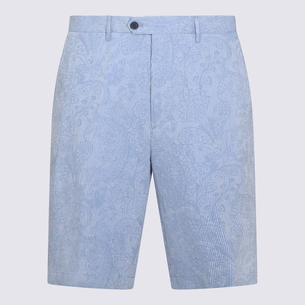 Etro 100% Cotton shorts in blue