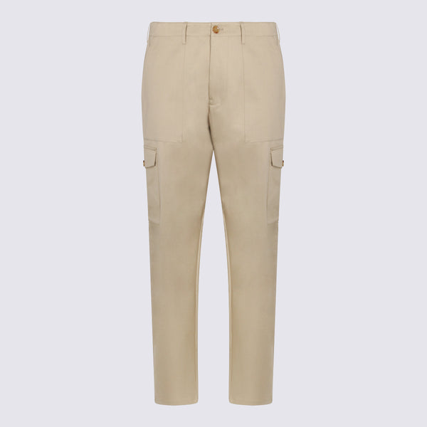 Etro 97% Cotton cargo pants in beige