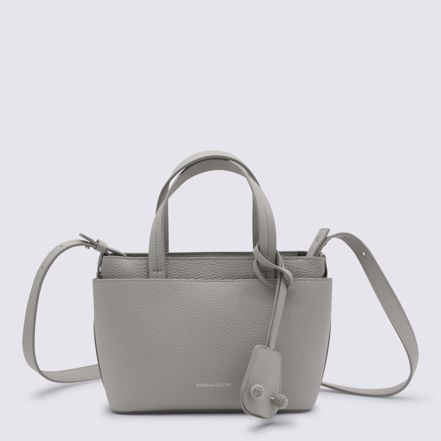 Fabiana Filippi Leather shoulder bag in gray